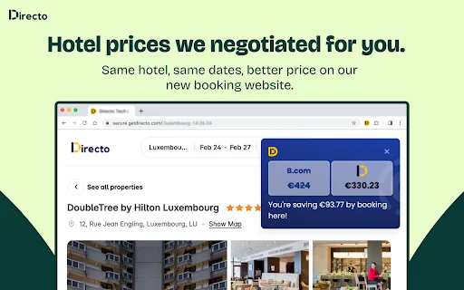I-download ang Directo: Makatipid sa Hotel Deals – Libreng Extension - Screenshot 2