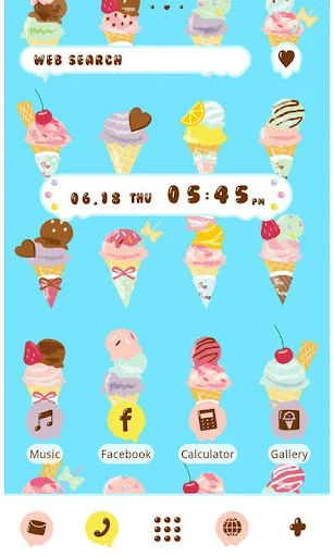 I-download ang Theme-I Scream for Ice Cream! – Cute na Tema para sa Android - Screenshot 1