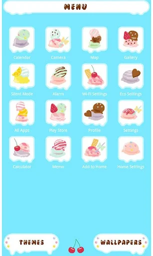 I-download ang Theme-I Scream for Ice Cream! – Cute na Tema para sa Android - Screenshot 2