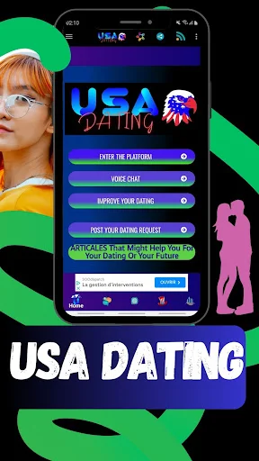 I-download ang USA Dating: Humanap ng Pag-ibig sa USA at Paris - Screenshot 1