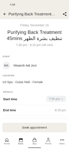 I-download ang Izil Spa App – Mag-book ng Classes sa Iyong Mobile - Screenshot 3