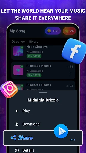 Download 3B Music AI Pinakamahusay na AI Song Generator – Libre - Screenshot 6