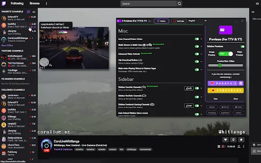 Previews: Pinakamahusay na Twitch, YouTube, at Kick Extension - Screenshot 1