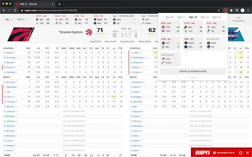 Enhanced ESPN NBA Box Score: Mas Pinadaling NBA Stats Tracker - Screenshot 1