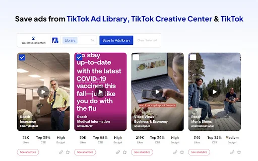 AdsLibrary: I-save ang Facebook, TikTok, at IG Ads sa Isang Click - Screenshot 4