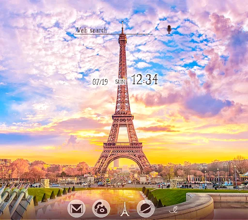 I-download ang Parisian Twilight Theme – Eiffel Tower na Tema - Screenshot 1