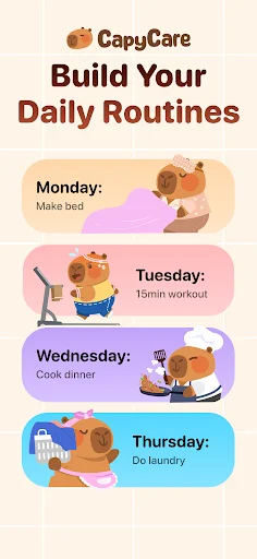 I-download ang CapyCare: Daily Routine at Habit Tracker App - Screenshot 1
