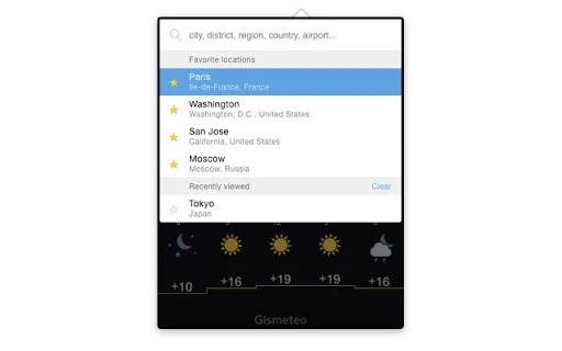 I-download ang Gismeteo: Tumpak na Weather Forecast sa Browser - Screenshot 3