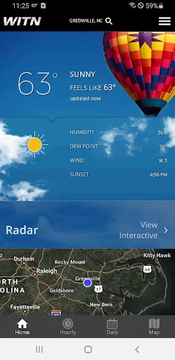 I-download ang WITN Weather App – Tumpak na Forecast Ngayon - Screenshot 1