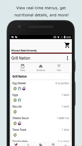I-download ang Dine On Campus: Menu, Nutrisyon at Meal Plan - Screenshot 1