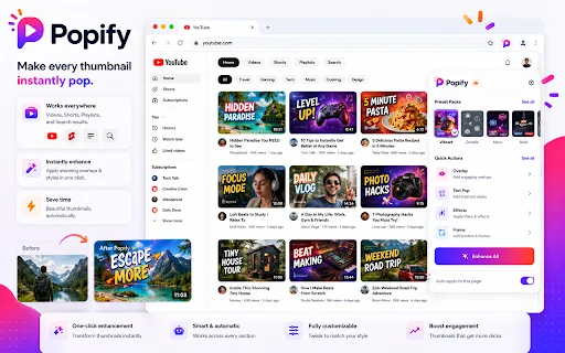 Popify YouTube: Gawing Mas Masaya ang Thumbnails – Download - Screenshot 1