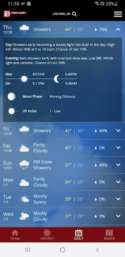 I-download ang WILX First Alert Weather – Tumpak na Ulat Panahon - Screenshot 3