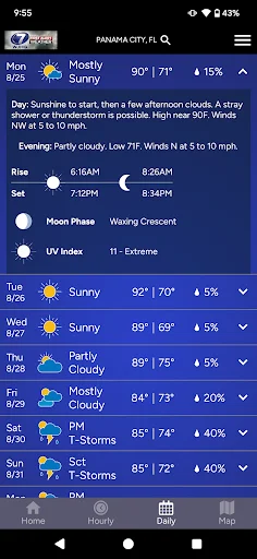 I-download ang WJHG First Alert Weather – Tumpak na Forecast - Screenshot 3