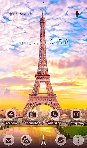 I-download ang Parisian Twilight Theme – Eiffel Tower na Tema - Screenshot 5