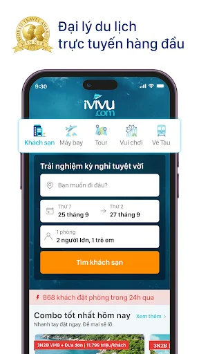 I-download ang iVIVU.com – Pinakamahusay na Hotel at Flight Deals - Screenshot 1